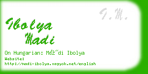 ibolya madi business card